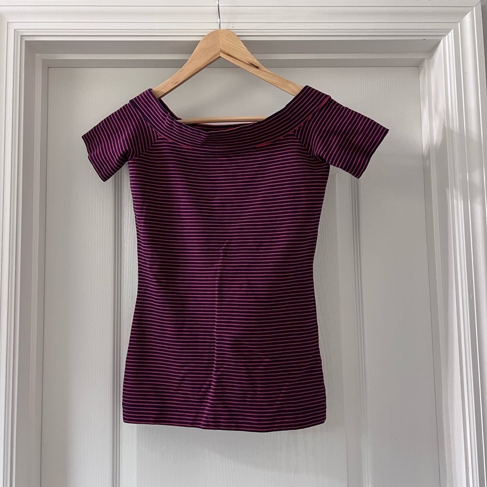 J. Crew ballet neck stripped shirt